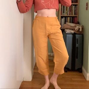 Mustard yellow summer pants